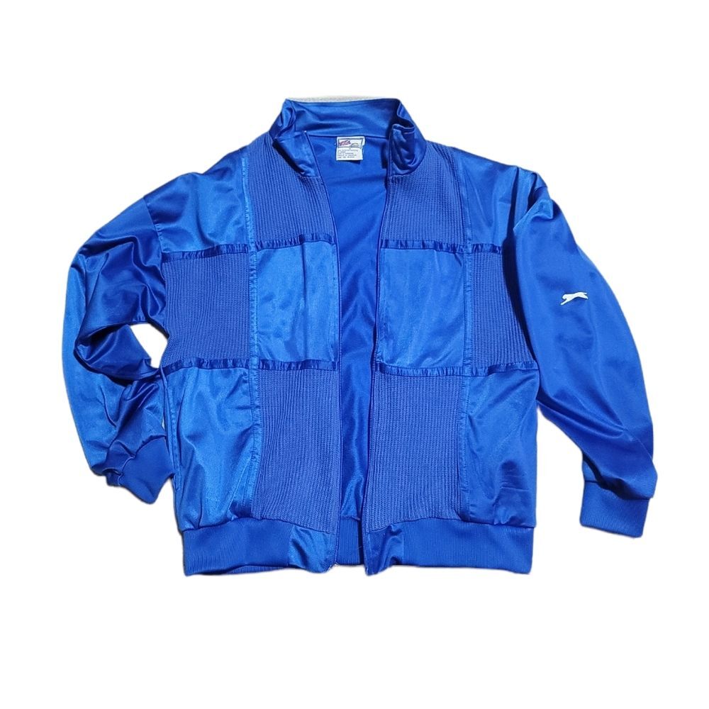 Mens VTG Slazenger Track Jacket Sz M  VTG 90s Slazenger Golf Jacket Blue READ